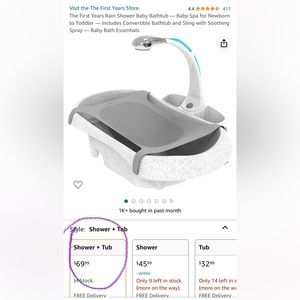 Rain Shower Baby Spa Bath